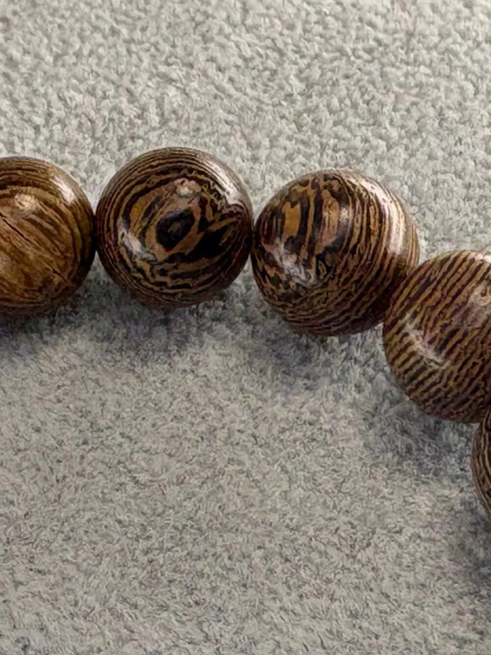 Wenge Wood Bead Bracelet 12mmx17 Chicken-Wing Timber Meditation Mala 14.99g